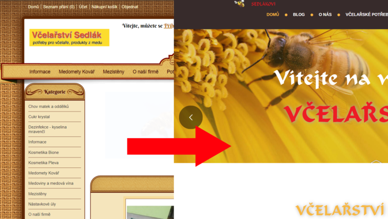 Vítáme vás v nové verzi webových stránek Včelařství Sedlákovi