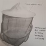 Včelařský klobouk s nerez drátem