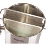 Nerezová stáčecí (dekantační) nádoba s poklicí a síty 50LSK